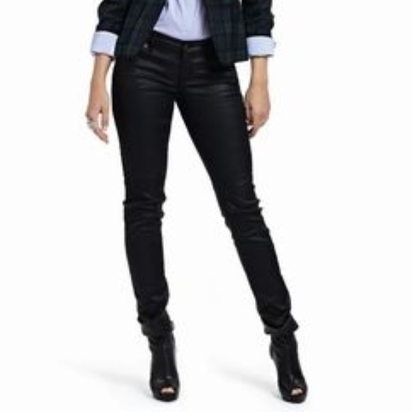 The Limited Denim - Limited 678 Skinny Ankle Coated Black Jeans NWT 6